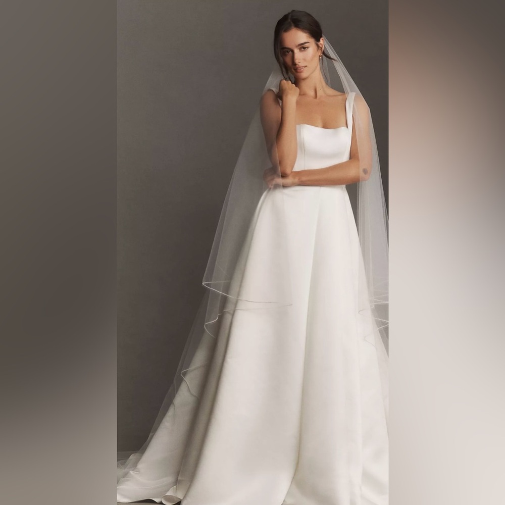 BHLDN Pearl Trim Chapel Veil